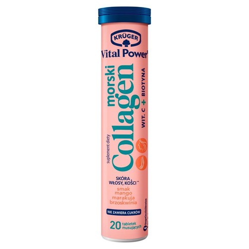 Morski Collagen 20 tabletek Krüger opakowanie
