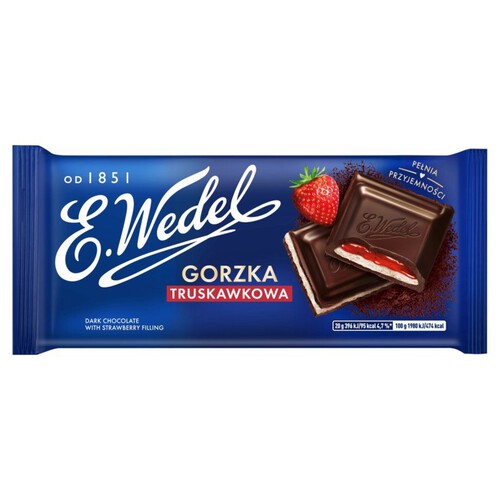 Czekolada gorzka z nadzieniem truskawkowym E.Wedel 100 g