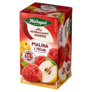 Herbatka owocowo-ziołowa o smaku malinowym z pigwą Herbapol 20 torebek