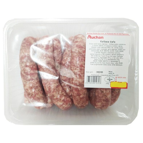 Kiełbasa biała Auchan na wagę ok. 1 kg