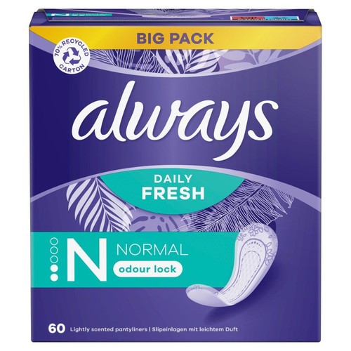 Wkładki Daily Fresh normal Always 60 sztuk