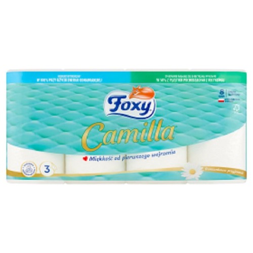 Papier toaletowy trójwarstwowy rumiankowy Foxy 8 rolek