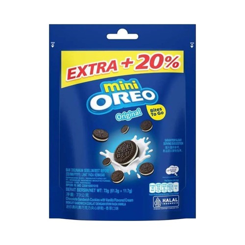 Ciastka kakaowe mini z nadzieniem o smaku waniliowym   Oreo 61,3 g