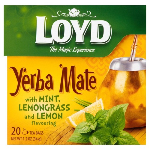 Yerba Mate herbata z miętą trawą cytrynową i cytryną Loyd 20 torebek
