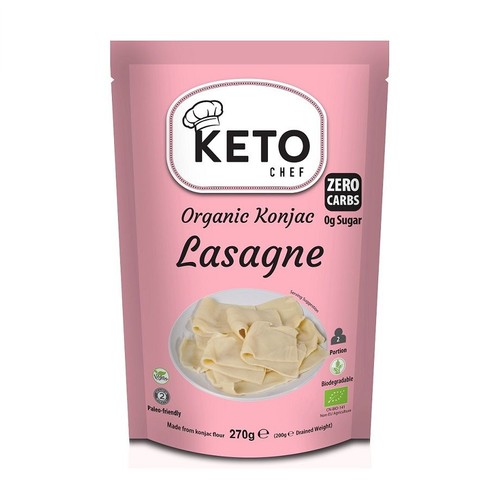 BIO KETO Makaron Konjac typu lasagne bezglutenowy Keto Chef 270 g