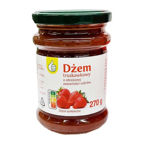 Dżem truskawkowy niskosłodzony Auchan 280 g