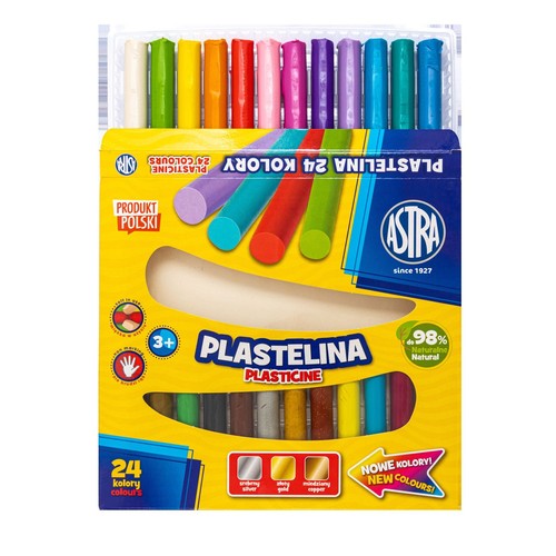 Plastelina 24 kolory ASTRA 24 sztuki