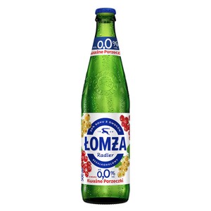 Piwo bezalkoholowe Radler o smaku białej i czerwonej porzeczkial alk. 0,0% obj. Łomża 500 ml