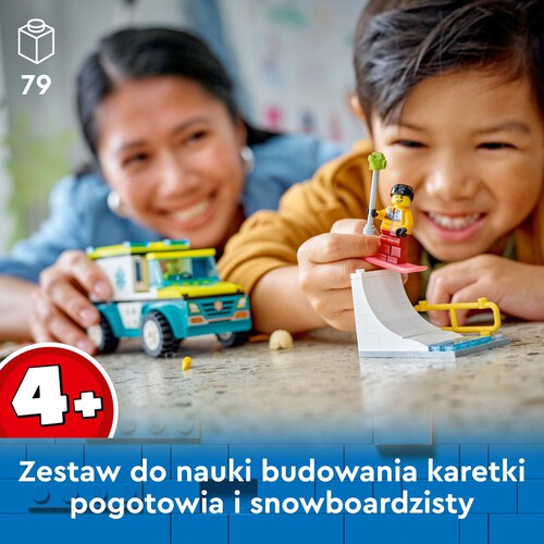 City Karetka i snowboardzista 60403 LEGO zestaw