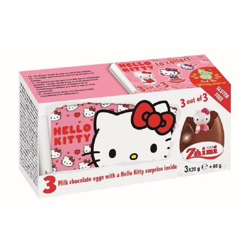 Jajka czekoladowe Hello Kitty   Zaini 3 x 20 g