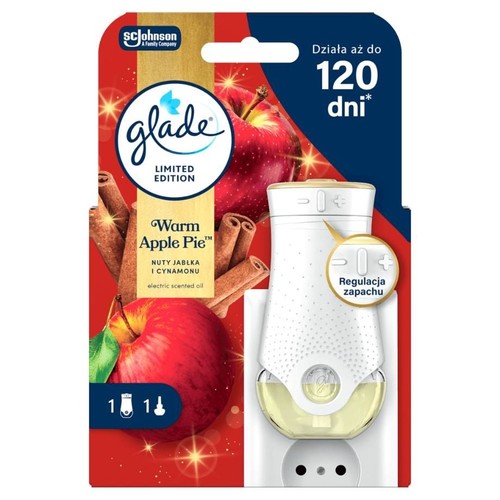 Elektryczny odświeżacz powietrza z wkładem 20 ml Warm Apple Pie  Glade zestaw