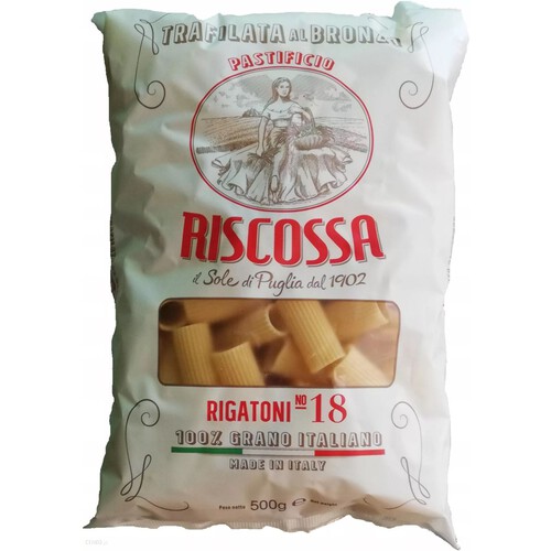 Makaron z semoliny z pszenicy durum Rigatoni Riscossa 500 g