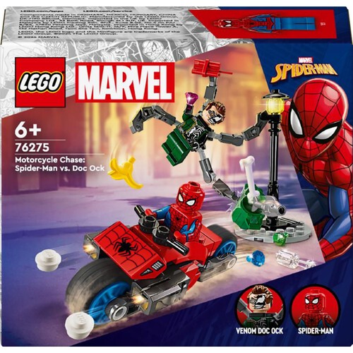 Super Heroes Pościg na motocyklu: Spider-Man vs. Doc Ock 76275 LEGO zestaw