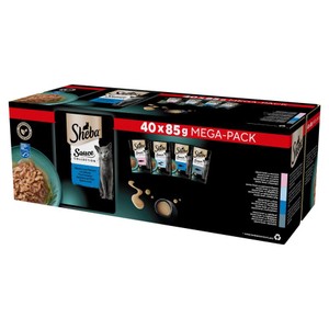 Karma mokra dla kotów Rybne smaki mix Sheba 40 x 85 g