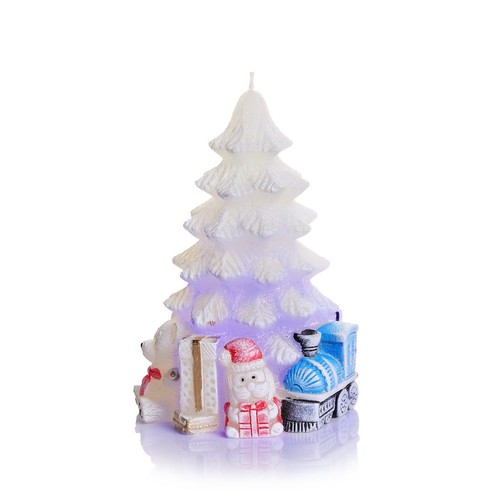 Świeca XMAS with gifts 9,5x15 cm z diodą biała Bartek Candles 1 sztuka