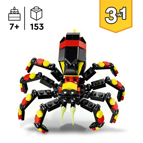 Creator 3 w 1 Dzikie zwierzęta: niezwykły pająk 31159 LEGO 1 sztuka