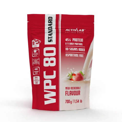 Odżywka białkowa WPC 80 Standard Truskawka ACTIVLAB 700 g