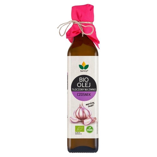 BIO Olej tłoczony na zimno o smaku czosnku SemCo 250 ml