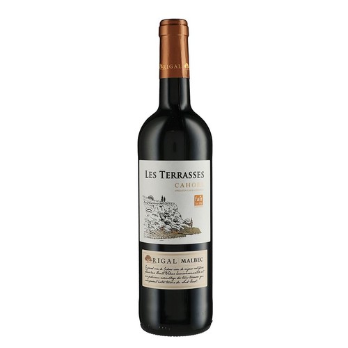 Wino czerwone wytrawne Malbec AOP Cahors alk. 13% obj. Les Terrasses 750 ml