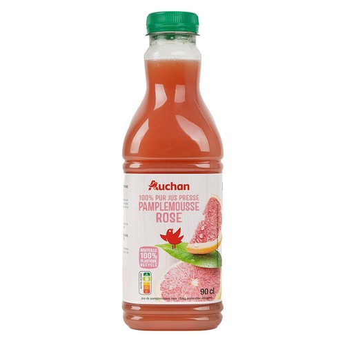 Sok grejpfurtowy różowy  Auchan 900 ml