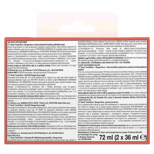 Zapas żelowych krążków do toalet Duck Fresh Discs Mango Verse Duck  2 sztuki