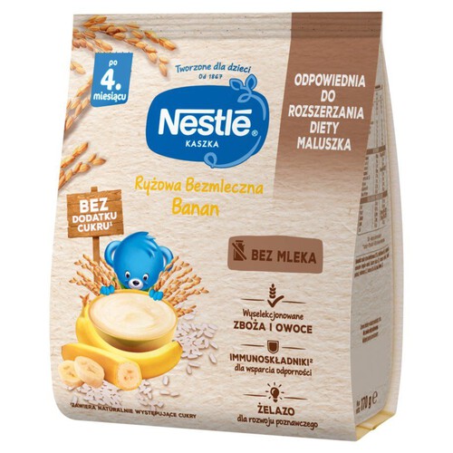 Kaszka ryżowa bezmleczna banan po 4 miesiącu Nestle 170 g