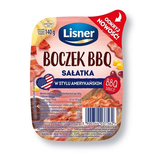 Sałatka boczek bbq w stylu amerykańskim Lisner 140 g