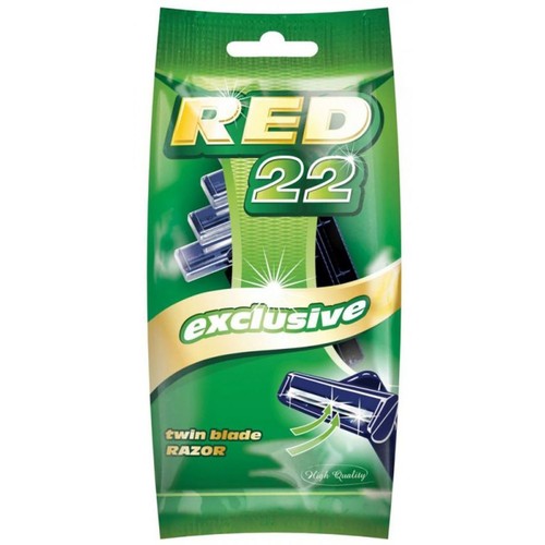 Maszynki jednorazowe do golenia exclusive   RED 22 5 sztuk
