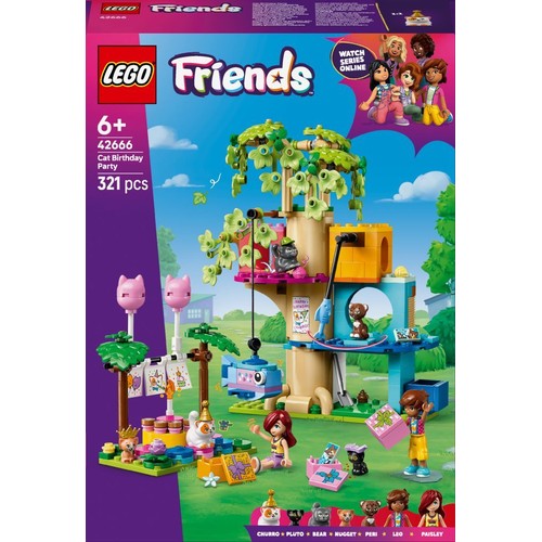 Friends Kocie przyjęcie urodzinowe i domek na drzewie 42666 LEGO 1 sztuka