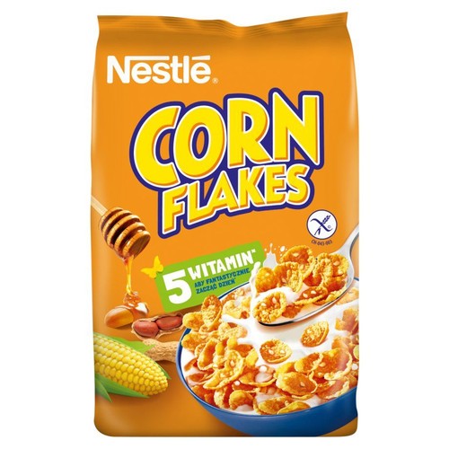 Płatki Corn Flakes bezglutenowe miód i orzeszki Nestlé 450 g