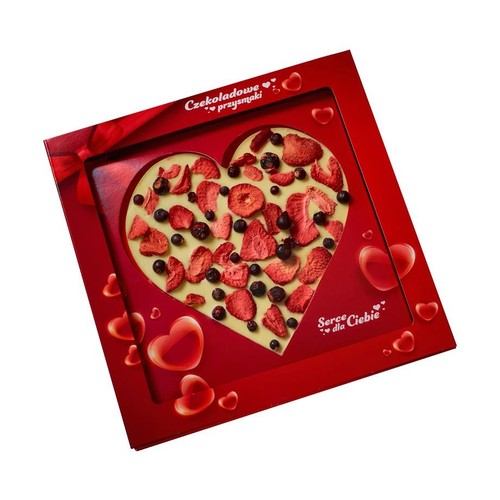 Czekoladowe serce z owocami liofilizowanymi Chocolu 150 g