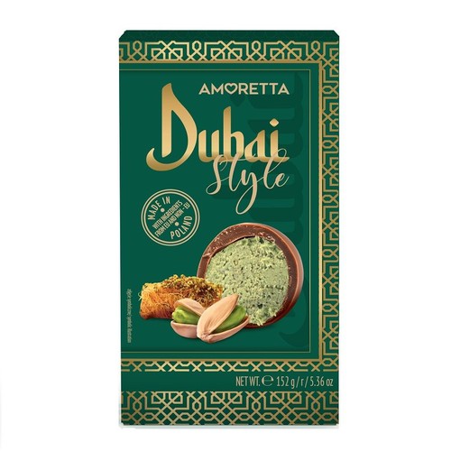 Amoretta Dubai Style Kula z chrupiącym kataifi i pastą pistacjową   Mieszko 152 g