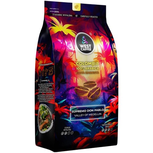 Kawa ziarnista Colombia 100% Arabica   West Caffee 1 kg