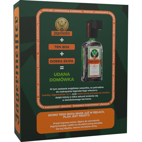 Likier ziołowy Party Pack z pompką elektryczną alk. 35,0% obj. Jägermeister 700 ml