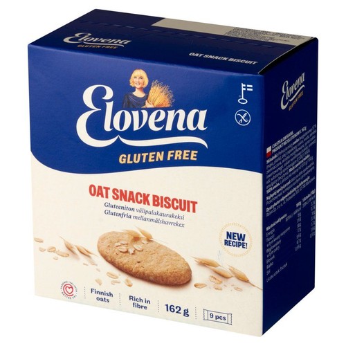 Ciasteczka owsiane bezglutenowe  Elovena 162 g