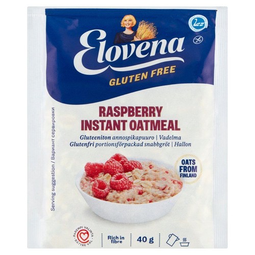 Owsianka z malinami bezglutenowa Elovena 40 g