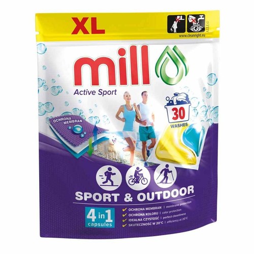 Kapsułki do prania Activesport MILL professional 30 kapsułek