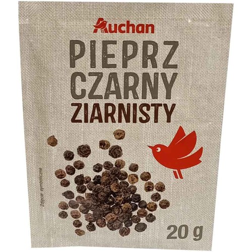 Pieprz czarny ziarnisty  Auchan 20 g 