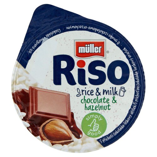 Riso deser mleczno-ryżowy o smaku czekoladowo-orzechowym Muller 200 g