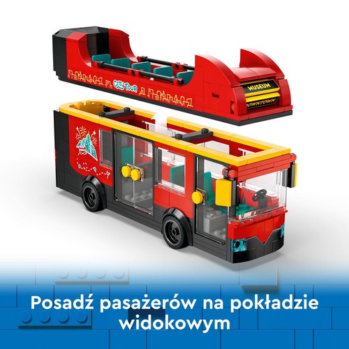 City Czerwony, piętrowy autokar 60407 LEGO 1 sztuka