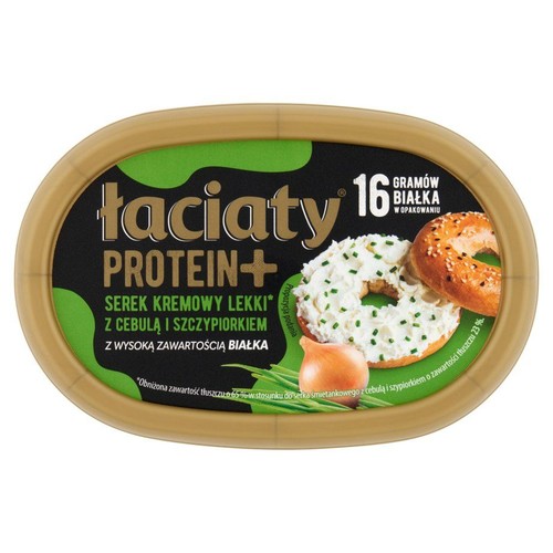 Serek kremowy lekki* z cebulą i szczypiorkiem Protein+ Łaciaty 135 g