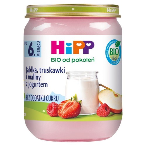 BIO Truskawki i maliny z jogurtem po 6. miesiącu HiPP 160 g