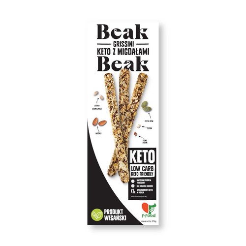 Keto Grissini z migdałami  Beak Beak 216 g