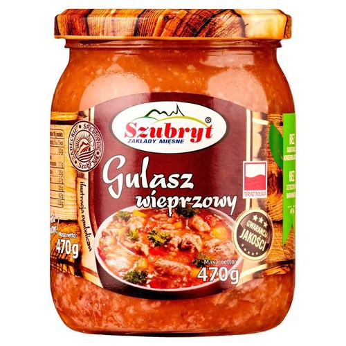 Gulasz wieprzowy Szubryt 470 g
