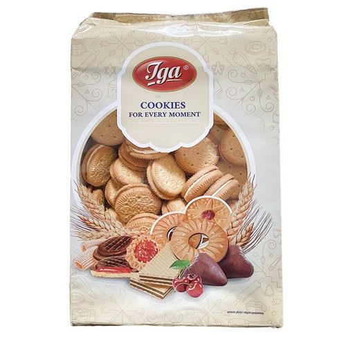 Ciastko kruche z kremem o smaku śmietankowym  Iga 1 kg