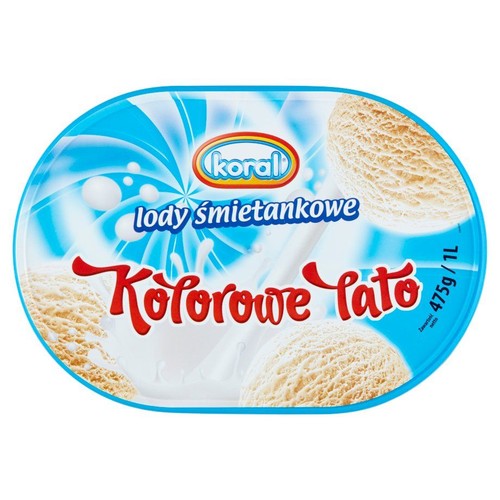 Lody śmietankowe Kolorowe Lato Koral 1 l
