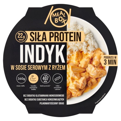 Indyk w sosie serowym z ryżem Meal Box 360 g