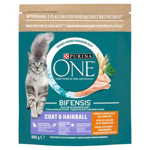 Pełnoporcjowa karma dla dorosłych kotów PURINA ONE 800 g