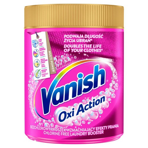 Oxi Action Pink uniwersalny odplamiacz w proszku Vanish 470 g