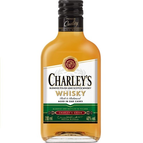 Whisky blended Polish and Scotch alk. 40,0% obj. Charleys 200 ml